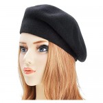 ZLYC Womens French Beret Hat Reversible Knitted Thickened Warm Cap for Ladies Girls