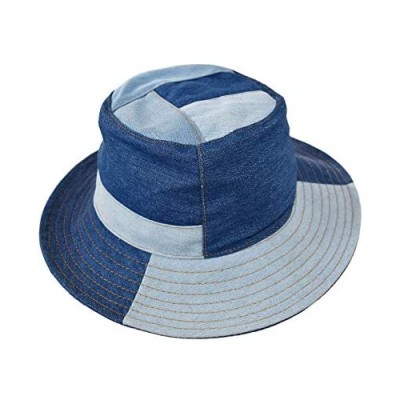 Aodrusa Womens Patch Bucket Sun Hat Denim Cotton Fisherman Caps