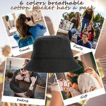 Bucket Hat Breathable Cotton Travel Cap Beach Sun Hat for Men Women