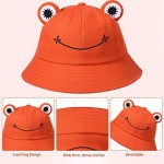 Cute Frog Bucket Hats Fisherman Cap Summer Beach Sun Protection Cap for Adults