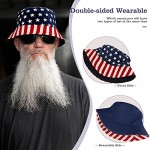 Handepo 2 Pieces American Flag Bucket Hat Fisherman Hat Travel Sun Hat Outdoor Hat for Men Women