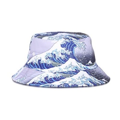 NUZADA Bucket Hat for Men Teens Women Fisherman Caps Reversible Print