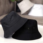 SATINIOR 4 Pieces Bucket Hat Denim Packable Travel Hat Washed Beach Fishing Hat for Men Women Kids (Black White Khaki Dark Grey 56 cm)