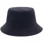 Solid Color Reversible Bucket Hat 100% Cotton Aesthetic Summer Travel Outdoor Cap