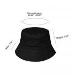 Sun Bucket Hat Cotton-Reversible Unisex - Beach Travel Fisherman Cap Foldable Fit for Womens Teens 22-22.75