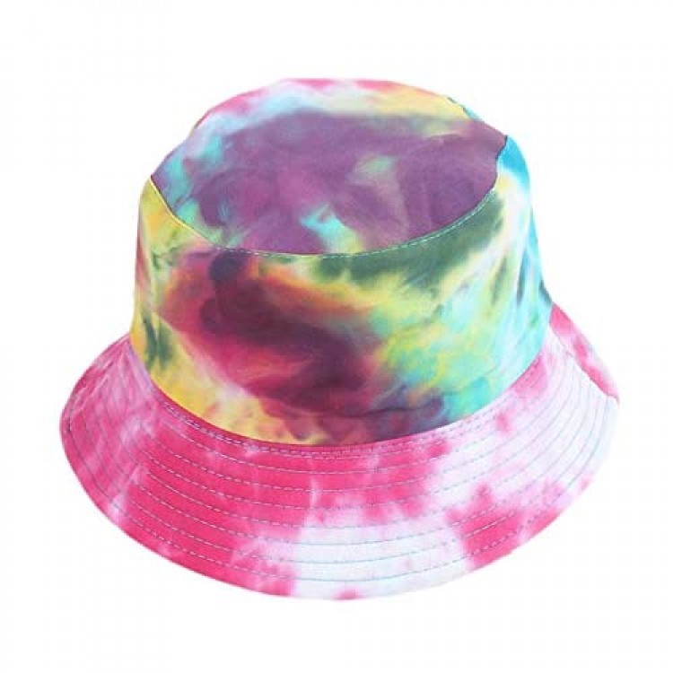 Surkat Reversible Bucket Hat Women Cotton Fisherman Hat Sun Protection Packable for Summer Outdoor Traveling