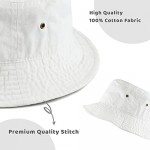 The Hat Depot 300N Unisex 100% Cotton Packable Summer Travel Bucket Beach Sun Hat
