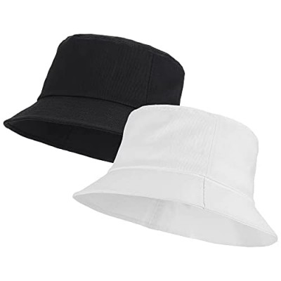 Umeepar Unisex 100% Cotton Packable Bucket Hat Sun Hat 2 Pack for Men Women