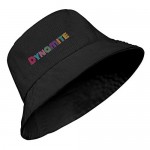 Unisex Bucket Hat Summer Beach Sun Hat Black Foldable Travel Bucket Outdoor Cap Vacation Headwear