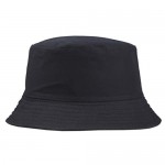 Unisex Cotton Solid Sun-Hat Bucket - Foldable Packable Bucket Cap for Beach and Travel