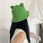 UTOWO Cute-Frog Cotton-Bucket-Hat Adults - Wide Brim Fisherman Fun Bucket Hat Summer