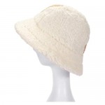 WETMT Faux Fur Bucket Hat Unisex Fisherman Hat Comfortable Soft Lamb Wool Cap Appa Bucket Hat
