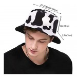 Zhung Ree Cow Print Cotton Bucket Hats (Unisex) Wide Brim Outdoor Summer Cap | Hiking Beach Sports