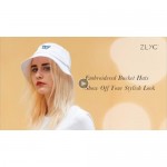 ZLYC Unisex Fashion Embroidered Bucket Hat Summer Fisherman Cap for Men Women Teens
