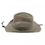 Accessorama Men & Women's Western Mesh Cowboy Hat Cowgirl Caps with Roll-up Brim for Summer Breathable