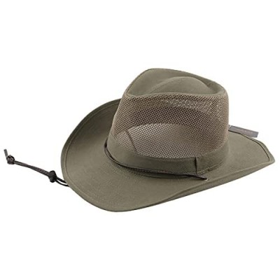 Accessorama Men & Women's Western Mesh Cowboy Hat Cowgirl Caps with Roll-up Brim for Summer  Breathable