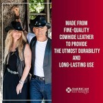 American Hat Makers Western Leather Cowboy Hat — Handcrafted UV Sun Protection