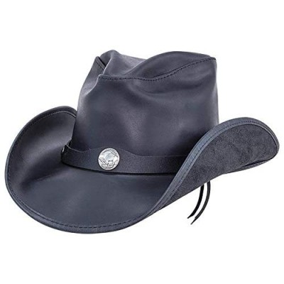American Hat Makers Western Leather Cowboy Hat — Handcrafted  UV Sun Protection