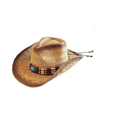 AS YOU WISH Men & Women's Straw Cowboy Cowgirl Hat Western Outback w/Wide Brim Straw Cowboy Hat