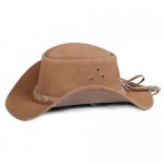 Australian Cowboy Hat Real Suede Leather Bush Outback American Western Hat