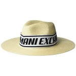 AX Armani Exchange Women's Logo Tape Raffia Summer Hat