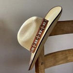 Beaded Hat Band 1 Inch Wide Hatband Hat Accessory Leather Ties Men Women Brown Tones Handmade in Guatemala
