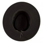 Black Wool Gambler Bolero Western Hat with Grosgrain Ribbon Hatband Adjustable