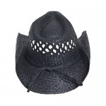 Boho Hip Cowboy Hat with Heart Concho Natural Toyo Straw Shapeable Brim