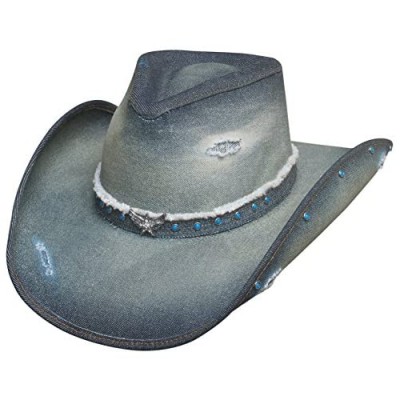 Bullhide Montecarlo Hats Silver Wings Denim Western Cowboy Hat