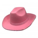 CHAPEAU TRIBE DLX Pink Cowgirl Hat with Pink Sequin Band with Paisley Pink Bandana
