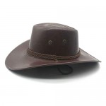 Cowboy Hat Sun Hat Faux Felt Leather Suede Travel Cap Western Hat