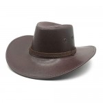 Cowboy Hat Sun Hat Faux Felt Leather Suede Travel Cap Western Hat