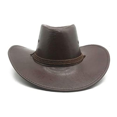 Cowboy Hat  Sun Hat Faux Felt Leather Suede Travel Cap Western Hat