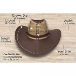 Genérico Cowboy Hat for Men and Women Cowgirl Western Outback Style Faux Felt - One Size