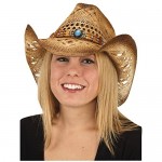 Jacobson Hat Company Women's Design Weave Western Hat with Decorative Beads