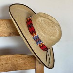 Mayan Arts Beaded Hat Band 1 Inch Wide Hatband Hat Accessory Leather Ties Men Women Multi Color Southwestern Cowboy Cow Girl Handmade in Guatemala