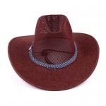 Mesh Cowboy Hat - Cowboy Hats Beach Hats Outdoor Cowboy Hat Western Cowboy Hat Mesh Sun Hat for Men
