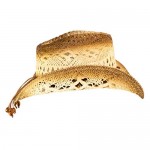Rising Phoenix Industries Straw Shapeable Beach Cowboy Hat for Women Western Cowgirl Hat with Cute Wood Bead Hatband