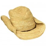 San Diego Hat Company Women's Crocheted Raffia Cowboy Hat Natural One Size