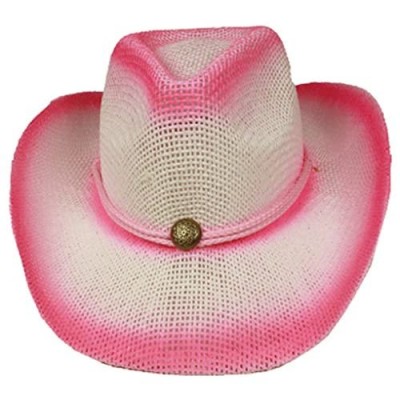 Silver Fever Fashionable Ombre Woven Straw Cowboy Hat