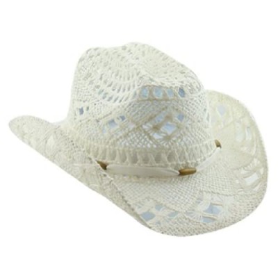Stylish Toyo Straw Beach Cowboy Hat W/Shapeable Brim  Bohemian Modern Cowgirl