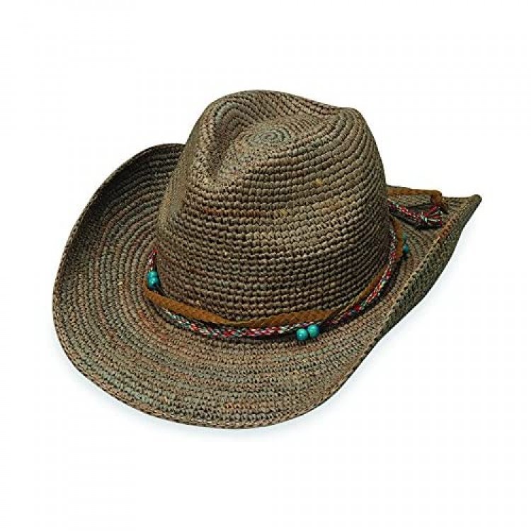 Wallaroo Hat Company Women’s Catalina Cowboy Hat – Raffia Modern Cowboy Designed in Australia