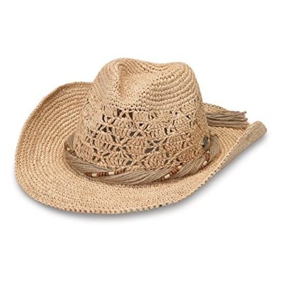 Wallaroo Hat Company Women’s Tina Cowboy Hat – Raffia  Modern Cowboy  Designed in Australia.