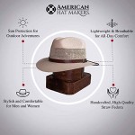 American Hat Makers Milan Straw Fedora — Lightweight Breathable
