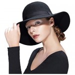Anycosy Wool Floppy Hat Women Felt Fedora Hats Wide Brim Bucket Cloche Bowler Cap CrushableValentine's Day Gifts