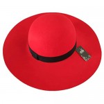 ASSQI Women’s 100% Wool Felt Floppy Hat Fedora Wide Brim Cloche Bowler Hat Foldable