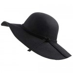 ASSQI Women's 100% Wool Foldable Wide Brim Retro Fedora Floppy Felt Bowler Hat