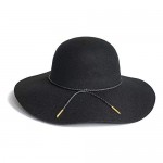 ASSQI Women’s Wool Felt Floppy Hat Fedora Wide Brim Cloche Bowler Hat Foldable