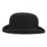 EOZY Mens 100% Wool Black Bowler Derby Hat Satin Lined Fedora Party Costume Hat…