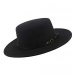 EOZY Women Men Classic Felt Fedora Hat Wide Brim Flat Top Jazz Panama Hat Casual Party Church Hat